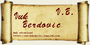 Vuk Berdović vizit kartica